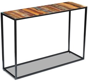 Τραπέζι Κονσόλα 110 x 35 x 76 εκ. από Μασίφ Ανακυκλωμένο Ξύλο - Πολύχρωμο