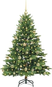 vidaXL Τεχνητό Χριστουγεννιάτικο Δέντρο Πράσινο 150 cm ΠΕ και PVC