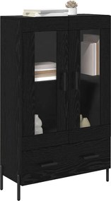vidaXL Highboard CORONA Μαύρη Οξυά 69,5 x 31 x 115 εκ.