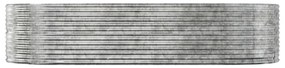 vidaXL Ζαρντινιέρα Ασημί 291x140x68 εκ. Ατσάλι με Ηλεκτρ. Βαφή Πούδρας