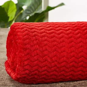 Κουβέρτα Fleece Υπέρδιπλη (220x240) Whitegg Pop Corn AW2023 Μπορντώ,Κόκκινο