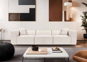 Τριθέσιος Καναπές Ανοιχτό Καφέ NINAN 303x108x65