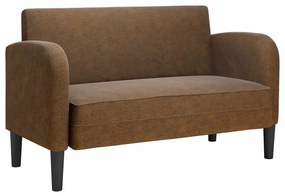 Καναπές Loveseat Καφέ 110 εκ. Συνθετικό δέρμα - Καφέ
