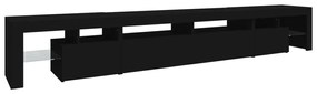 vidaXL Έπιπλο Τηλεόρασης με LED Μαύρο 260x36,5x40 εκ.