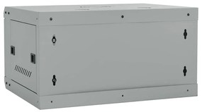 vidaXL Ντουλάπα δικτύου με αποθήκευση Γκρι 60 x 45 x 35 cm Ατσάλι