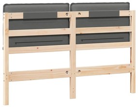 vidaXL Ταπετσαρισμένο κεφαλάρι Φυσικό και Ανοιχτό Γκρι 160 cm