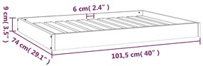 ΚΡΕΒΑΤΙ ΣΚΥΛΟΥ 101,5 X 74 X 9 ΕΚ. ΑΠΟ ΜΑΣΙΦ ΞΥΛΟ ΠΕΥΚΟΥ 820866