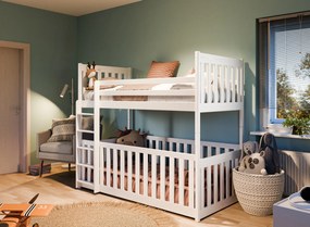 CRIS 90x190 white bunk bed Lano Furniture