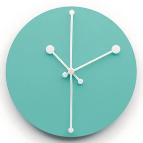 Ρολόι Τοίχου Dotty Clock ABI11 LAZ Φ20cm Μεταλλικό Τurquoise Alessi Metal