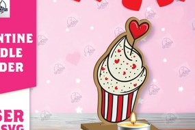 Intra απο ξύλο plywood 3mm-4mm πάχος – Κηροπήγιο Valentine Δίασταση  20x20 cm INTRAFABR-113194336
