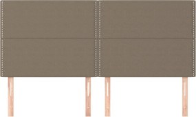 vidaXL Κεφαλάρι Κρεβατιού Μπεζ 200x5x118/128 εκ. Ύφασμα