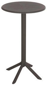 Τραπέζι μπάρ TERRIN Στρόγγυλο Πολυπροπυλενίου Dark Olive Green Φ61x107Υ εκ. 61x61x107 εκ.
