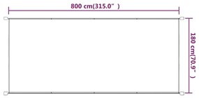 Τέντα Κάθετη Μπλε 180 x 800 εκ. από Ύφασμα Oxford - Μπλε