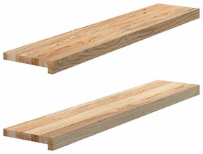vidaXL Περβάζια παραθύρων 2 τεμ. 100x20x2 εκ. Ακατέργαστο Μασίφ Δρυός