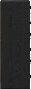 vidaXL Highboard Μαύρη Οξυά 35 x 37 x 109 εκ Επεξεργασμένο ξύλο