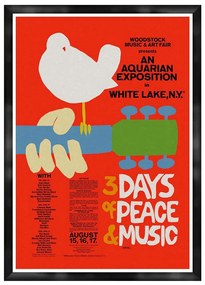 Κάδρο Woodstock '69 Poster FA13443 70x100cm Multi MindTheGap Κάθετοι Ξύλο,Ακρυλικό