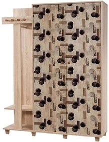Έπιπλο Εισόδου Garmanto 863SPH4823 135x36x192cm Multi-Brown Μοριοσανίδα,Ξύλο