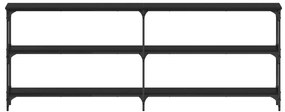 vidaXL Κονσόλα Μαύρη Δρυς 200x29x75 cm Επεξεργασμένο ξύλο