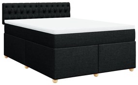 ΚΡΕΒΑΤΙ BOXSPRING ΜΕ ΣΤΡΩΜΑ ΜΑΥΡΟ 140X190 ΕΚ. ΥΦΑΣΜΑΤΙΝΟ 3286684