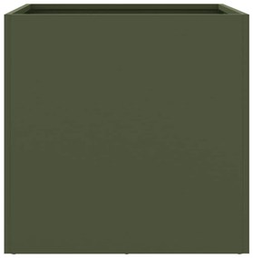 Ζαρντινιέρες 2 τεμ. Πράσινες 49x47x46 εκ. Χάλυβα Ψυχρής Έλασης - Πράσινο