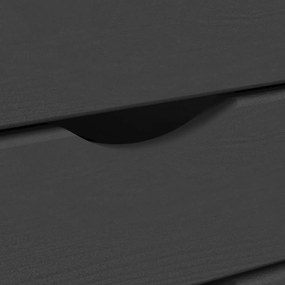 vidaXL Ντουλάπι Κυλιόμενο με Συρτάρια MOSS Γκρι από Μασίφ Ξύλο Πεύκου