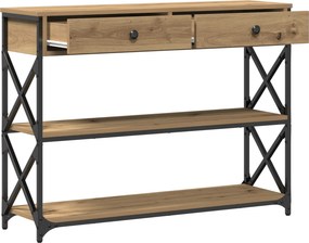 vidaXL Κονσόλα Τραπέζι artisan δρυς 100 x 28 x 75 εκ.