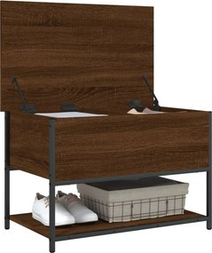 vidaXL Παγκάκι Αποθήκευσης Καφέ Δρυς 70x42,5x47 εκ. από Επεξ. Ξύλο