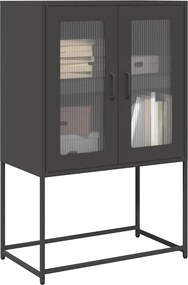 vidaXL Highboard Μαύρο 68x39x107 cm Ατσάλι