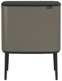 Κάδος Brabantia Bo Touch 651113, 11+23 l, Ομαλό και αθόρυβο άνοιγμα, Μεγάλο άνοιγμα, Γκρι