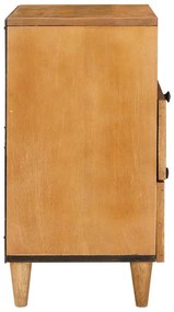 vidaXL Κομοδίνο με ράφι Ανοιχτό καφέ 50 x 33 x 60 εκ Μασίφ ξύλο μάνγκο