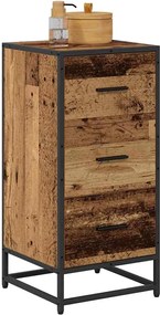 vidaXL Πλαϊνό γραφείο Παλιό ξύλο 35.5 x 35 x76 εκ