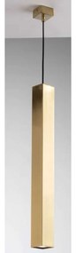 Φωτιστικό Οροφής Fluke I-FLUKE-SQ ORO 1xGU10 Φ5,5cm 60x200cm Gold Luce Ambiente Design Μέταλλο