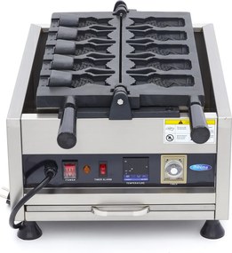 Waffle Maker - 5 Taiyaki / Fish Shapes - Rotatable - Digital