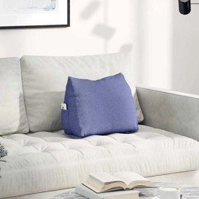 vidaXL Μαξιλάρι Πλάτης Μπλε τζην 45 x 20 x 35 εκ. ύφασμα