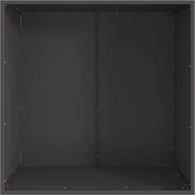 vidaXL Φωτιά Μαύρο 80 x 80 x 43 εκ. Ατσάλι Σκληρυθέν στον Αέρα