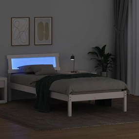 vidaXL Σκελετός Κρεβατιού Λευκό 80 x 200 cm Μασίφ ξύλο πεύκου