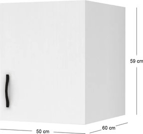 Πατάρι ντουλάπας Victoria Megapap μονόφυλλο χρώμα λευκό 50x60x59εκ.