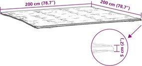 vidaXL Προστατευτικό στρώματος Λευκό 200x200 εκ.