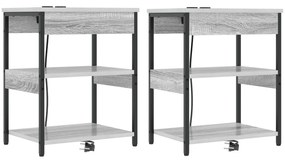 vidaXL Κουτιά Κρεβατοκάμαρας 2 pcs Γκρι sonoma 41 x 31 x 51 εκ.