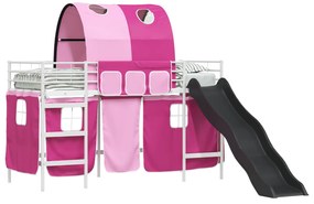 vidaXL Λευκό και Ρόζ 74,5 x 190 εκ.