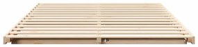 vidaXL Κρεβάτι δαπέδου Καφέ 160 x 200 cm Μασίφ ξύλο πεύκου