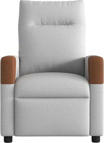vidaXL καρέκλα ανάκλισης μασάζ Cloud Grey Fabric