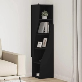 vidaXL Γωνιακό Ντουλάπι Μαύρο 32x32x140εκ Επεξεργασμένο ξύλο
