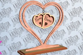 Σετ των 2 Intra απο ξύλο plywood 3mm-4mm πάχος – βάσης κρεμαστό καρδιών του Αγίου Βαλεντίνου Δίασταση 20x20 cm INTRAFABR-81249266