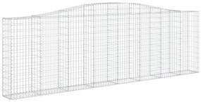 vidaXL Συρματοκιβώτια Τοξωτά 5 τεμ. 400x30x120/140 εκ. Γαλβαν. Ατσάλι