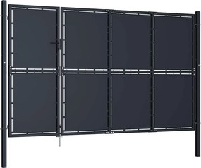 vidaXL Πόρτα Κήπου Ανθρακί 350x200 εκ. από Ατσάλι