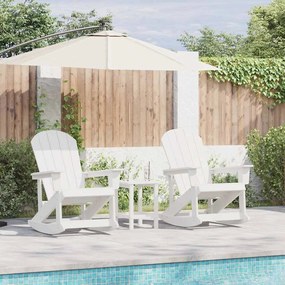 vidaXL Σετ Ξαπλώστρας Κήπου 3 pcs Λευκό Κανονικός 38 x 38 x 46 εκ.