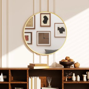 Καθρέφτης τοίχου μοντέρνας σχεδίασης 24" x 24" χρυσός