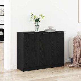 vidaXL Κονσόλα Μαύρο Δρυς 90,5x30x70 εκ. Επεξεργασμένο Ξύλο