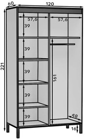 Ντουλάπα Curt συρόμενη-Artisan-Mauro